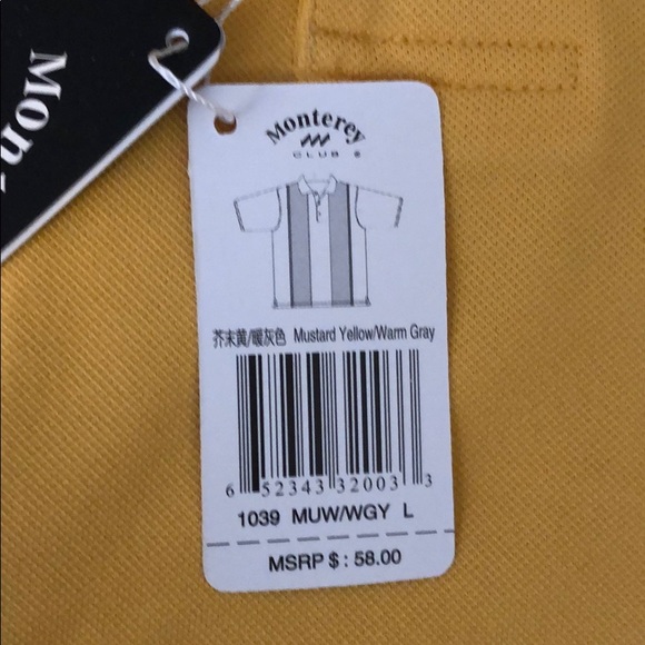 Monterey Mustard Striped Polo - Picture 2 of 3